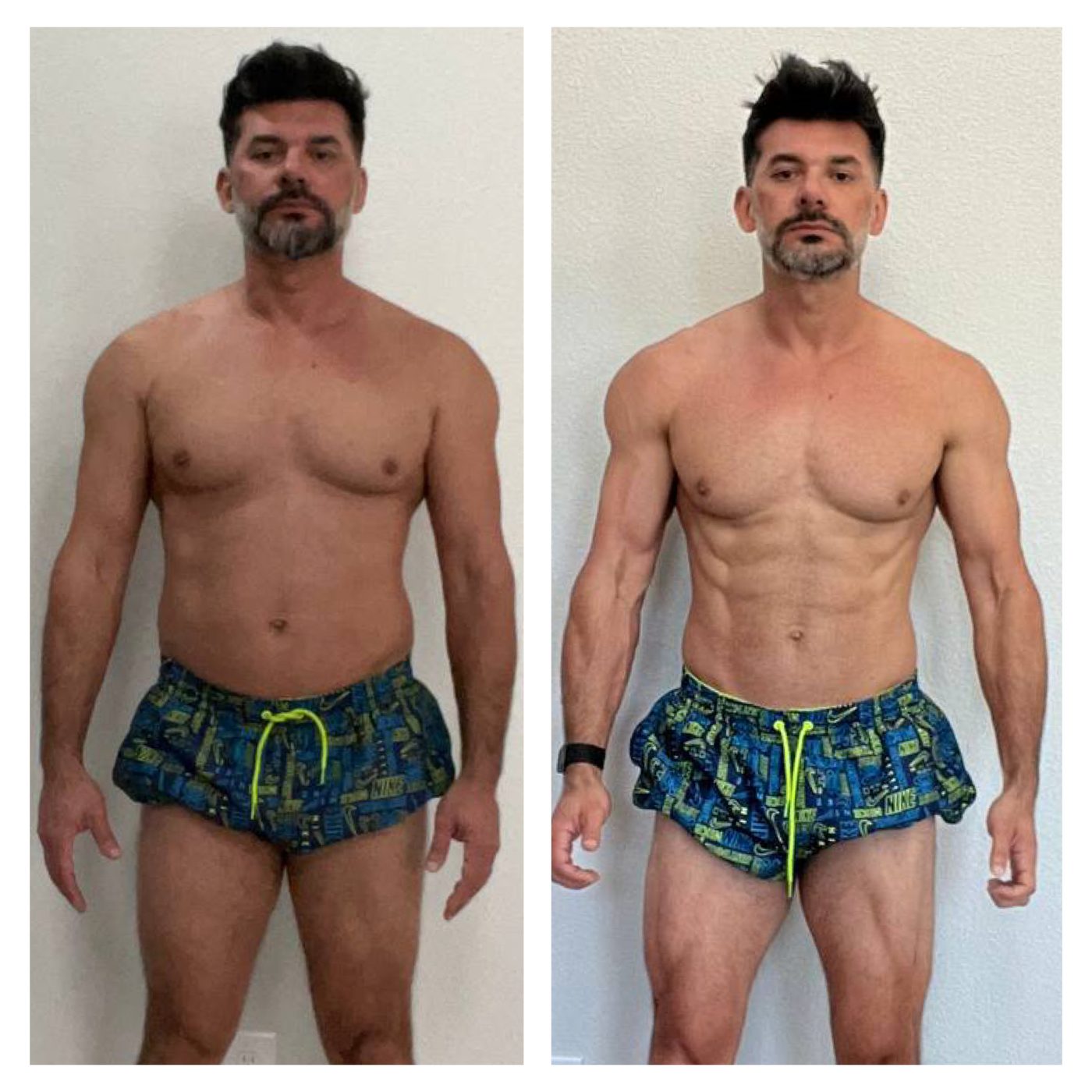 Antes e depois: André Cariello